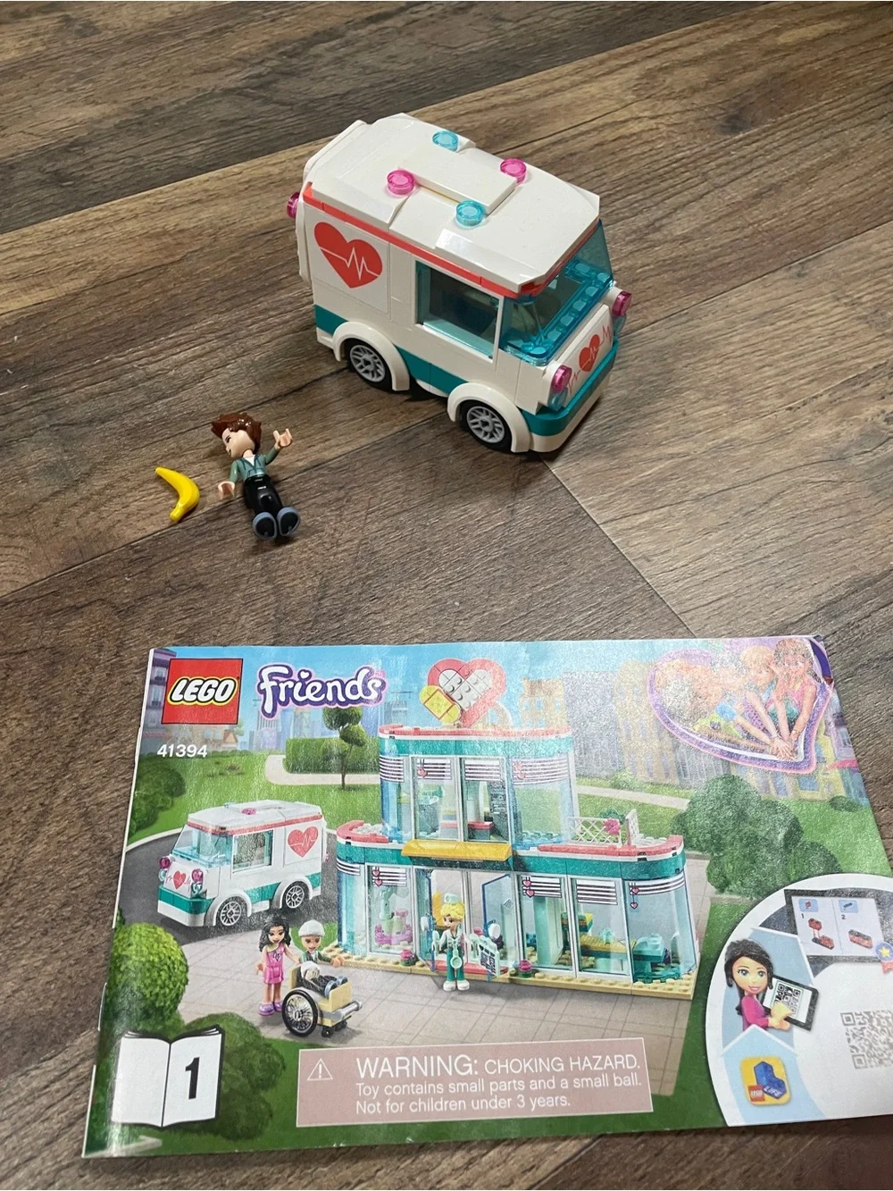 Lego Friends Hospital Playset in Teal, Pink and White